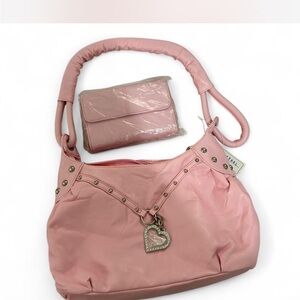 Pink Handbag and Wallet Set